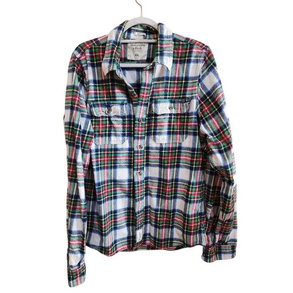 Men's Abercrombie & Fitch "Muscle" Button Down Flannel 2XL - Picture 1 of 5